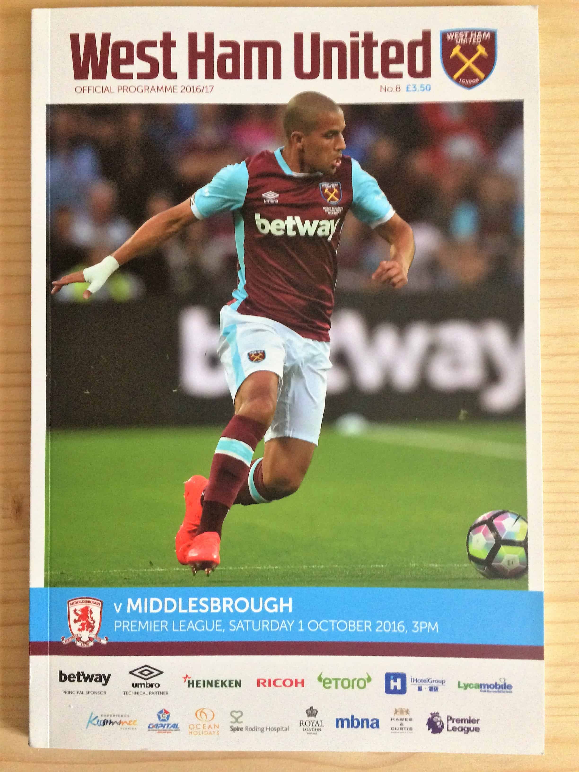 West Ham United FC v Middlesbrough FC